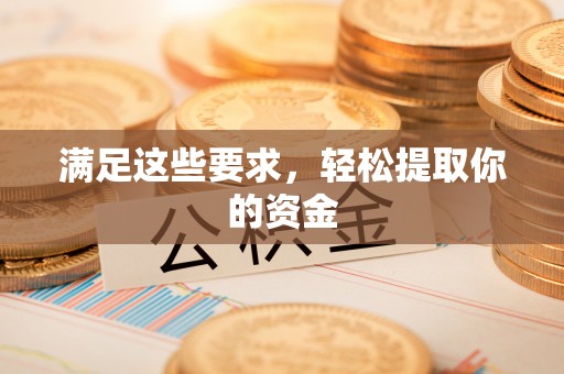 苑里满足这些要求，轻松提取你的资金